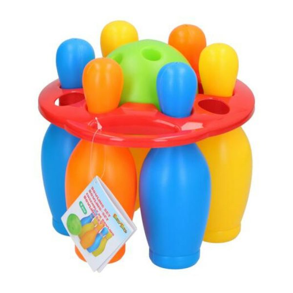 Eddy Toys Bowling kegels set - met 2 ballen - 6 kegels - 20 cm - kunststof - speelgoed -