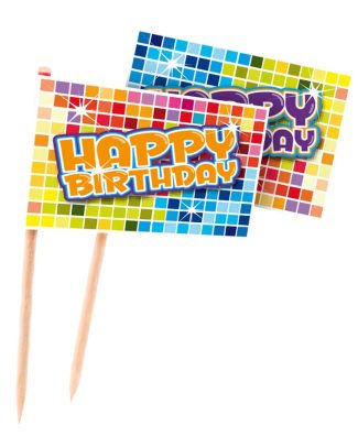 Prikkers birthday blocks - 24 stuks