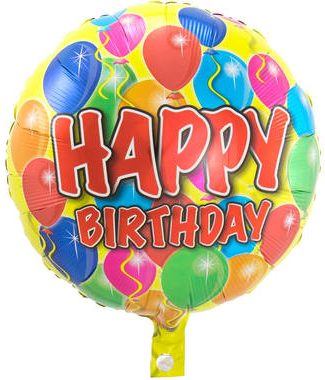 Folieballon Happy Birthday Balloons - 43cm