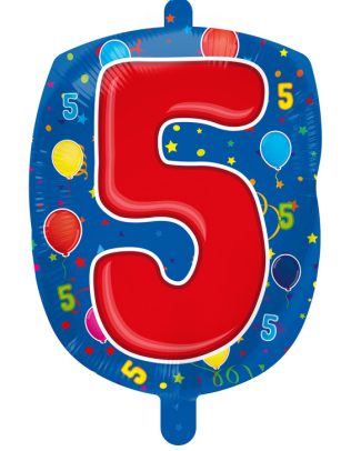Cijfer 5 Folieballon 56cm