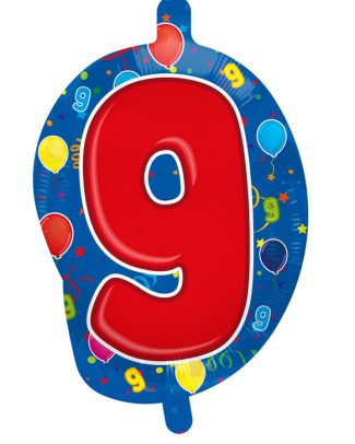 9 Jaar Folie/Helium Cijfer Ballon - 56cm