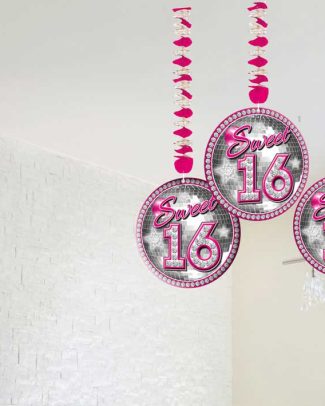 Sweet 16 Hangdecoratie - 3 stuks