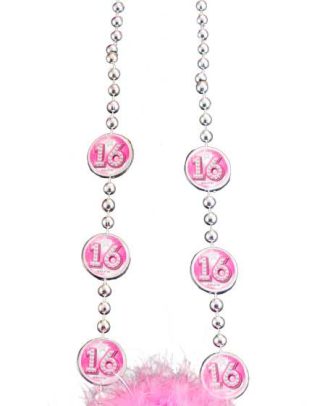 Sweet 16 Ketting roze bont