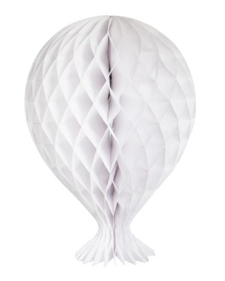 Witte Honeycomb Ballon - 37cm