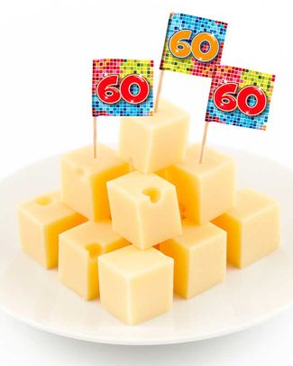 60 Jaar Prikkers Birthday Blocks - 24 stuks