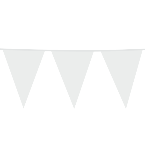 Witte XL Vlaggenlijn  - 10 meter