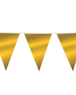 Metallic gouden XL Vlaggenlijn - 10 meter