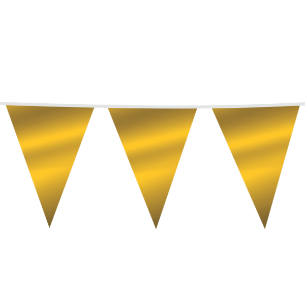 Metallic gouden XL Vlaggenlijn - 10 meter