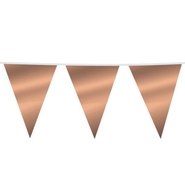 Metallic Rosé Gouden Vlaggenlijn - 6mtr.