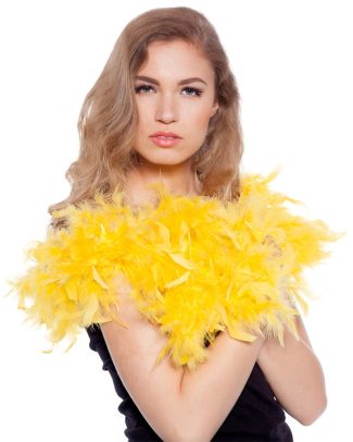 neon gele disco boa - 1,80 meter
