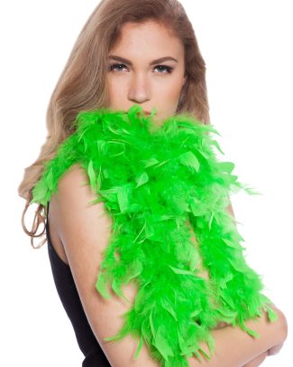 neon groene disco boa - 1,80 meter