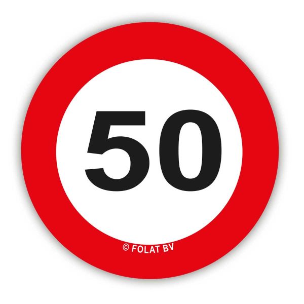Confetti XL Verkeersbord 50