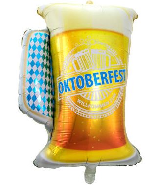 Folieballon Oktoberfest Bierglas - 60x80cm