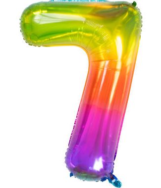 Folieballon Yummy Gummy Rainbow - Cijfer 7