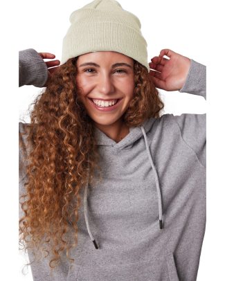 Wintermuts Beanie Yukon - gebroken wit - heren/dames - sterk/zacht/licht gebreid 100% Acryl