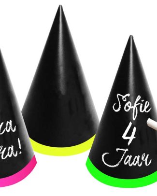 Beschrijfbare Feesthoedjes - 6 stuks