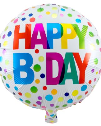 Happy Bday Stippen Folieballon - 45cm