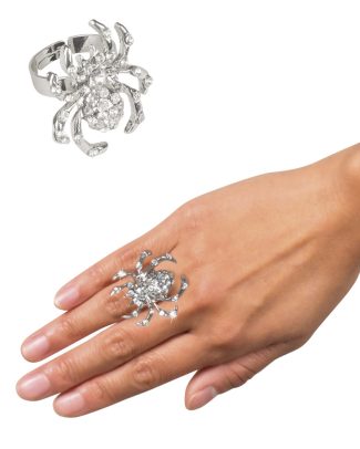 Ring met Zilverkleurige Spin