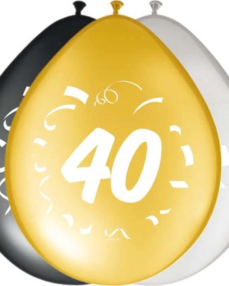 40 Jaar Stijlvol Feest Ballonnen 30cm - 8 stuks