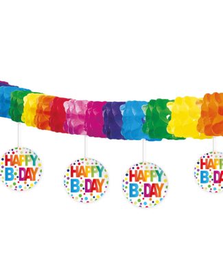 Happy Bday Stippen Slinger met Onderhanger - 4 meter