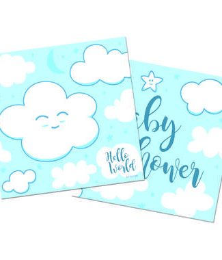 Servetten Babyshower Blauw - 20stk