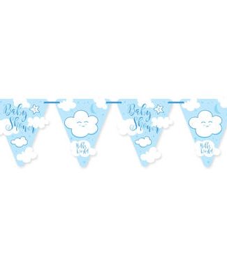 Vlaggenlijn Babyshower Blauw - 6mtr