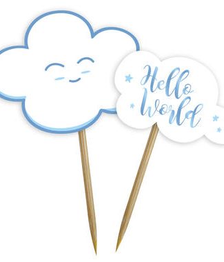 Prikkers Babyshower Blauw - 24stk