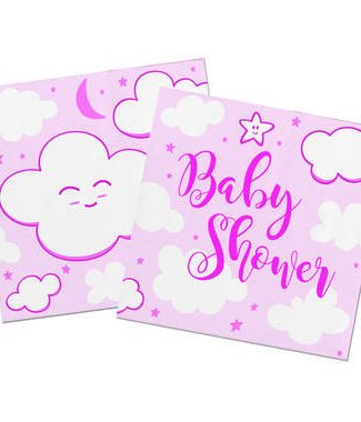Servetten Babyshower Roze - 20stk