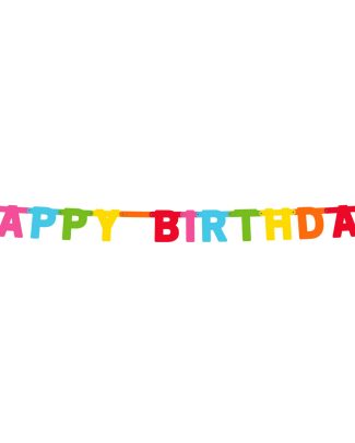 Happy Birthday Feest Letter Banner