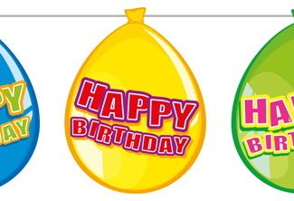 Happy Birthday Ballonnen Slinger - 10 meter