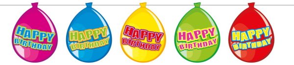 Happy Birthday Ballonnen Slinger - 10 meter