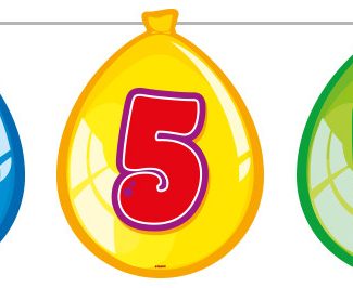 5 Jaar Birthday Ballonnen Slinger - 10 meter