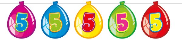 5 Jaar Birthday Ballonnen Slinger - 10 meter