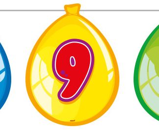 9 Jaar Birthday Ballonnen Slinger - 10 meter