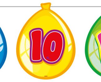 10 Jaar Birthday Ballonnen Slinger - 10 meter