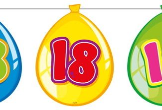 18 Jaar Birthday Ballonnen Slinger - 10 meter