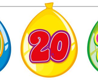 20 Jaar Birthday Ballonnen Slinger - 10 meter