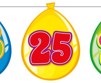 25 Jaar Birthday Ballonnen Slinger - 10 meter