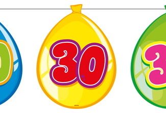 30 Jaar Birthday Ballonnen Slinger - 10 meter