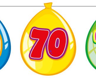 70 Jaar Birthday Ballonnen Slinger - 10 meter