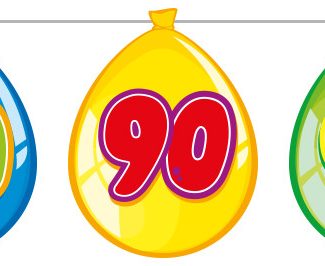 90 Jaar Birthday Ballonnen Slinger - 10 meter