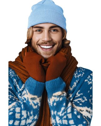 Wintermuts Beanie Yukon - lichtblauw - heren/dames - sterk/zacht/licht gebreid 100% Acryl