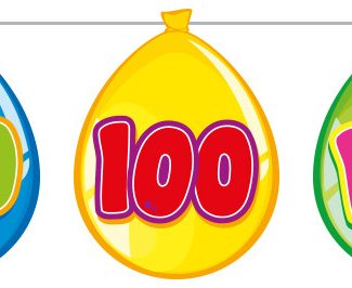 100 Jaar Birthday Ballonnen Slinger - 10 meter