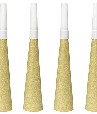 Glitter Toeters Goud - 4stk