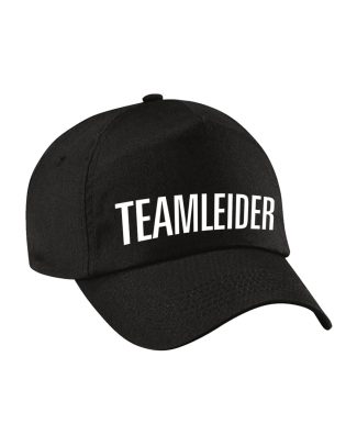 Teamleider verkleed pet zwart volwassenen