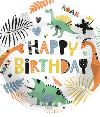 Folieballon Dino Happy Birthday - 45cm