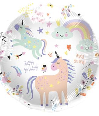 Folieballon Eenhoorn Happy Birthday - 45cm