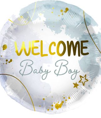 Folieballon Welcome Baby Boy - 45cm