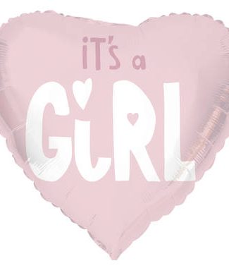 Folieballon Hart It's a Girl - 45cm