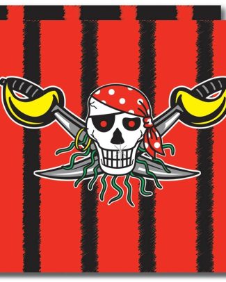 20x Piraten Roodzwart thema servetten